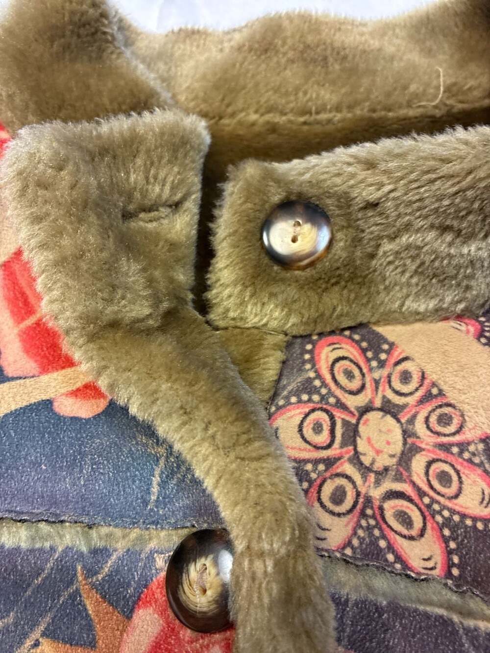 Coldwater Creek Patchwork Faux Suede Fur Lined Jacket Size 2X - Picture 5 of 16